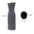 Larek Asymmetrical Charcoal Gray Contemporary Ceramic Short Vase