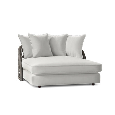 Bali 57" Wide Outdoor Wicker Patio Daybed with Cushions