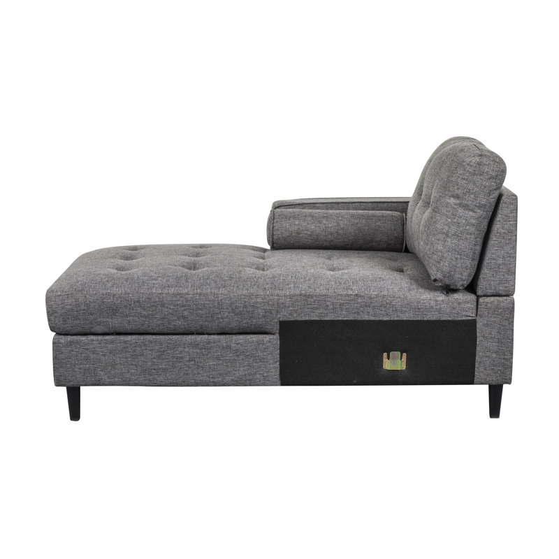 Stanley L-Shaped Button Waffle Tufting Sectional