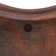60" Hammered Copper Double Slipper Bathtub with Rings and Overflow Holes