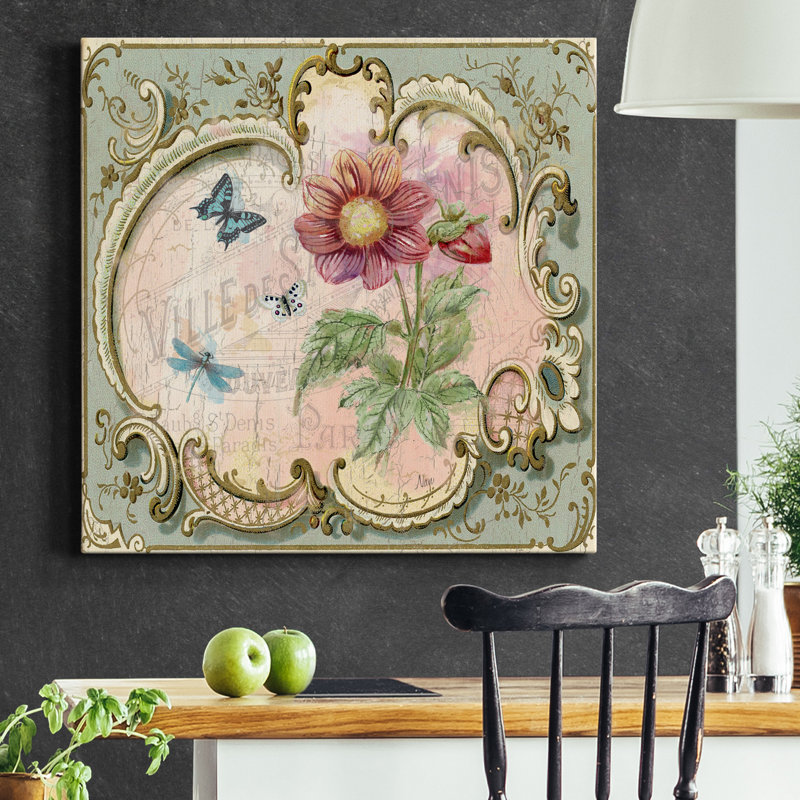 «Classical Flower II», reproduction d'art sur toile tendue, H 24 po x l 24 po x P 1 po
