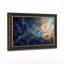 Art mural sur toile bleu et orange-133550850