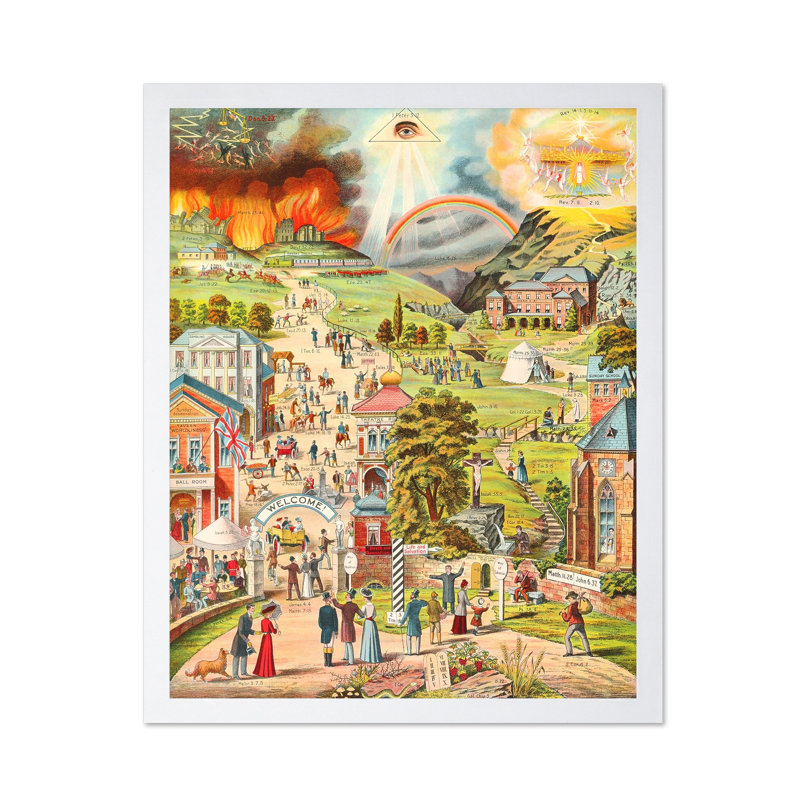 La voie large et étroite, Poster, 24"H x 32"W, White Framed