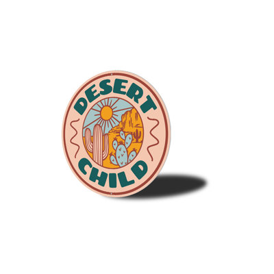 Plaque en aluminium «Desert Child»