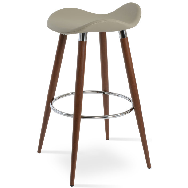 Tabouret de bar et de comptoir Moonyean, Noyer / poli, Blé, Tabouret de comptoir (assise de 24 po de hauteur)