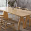 Ensemble de table de salle à manger en bois massif de style japonais-105996236