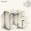 Ensemble de meuble-lavabo avec lavabo en céramique, 3 tiroirs-792143984