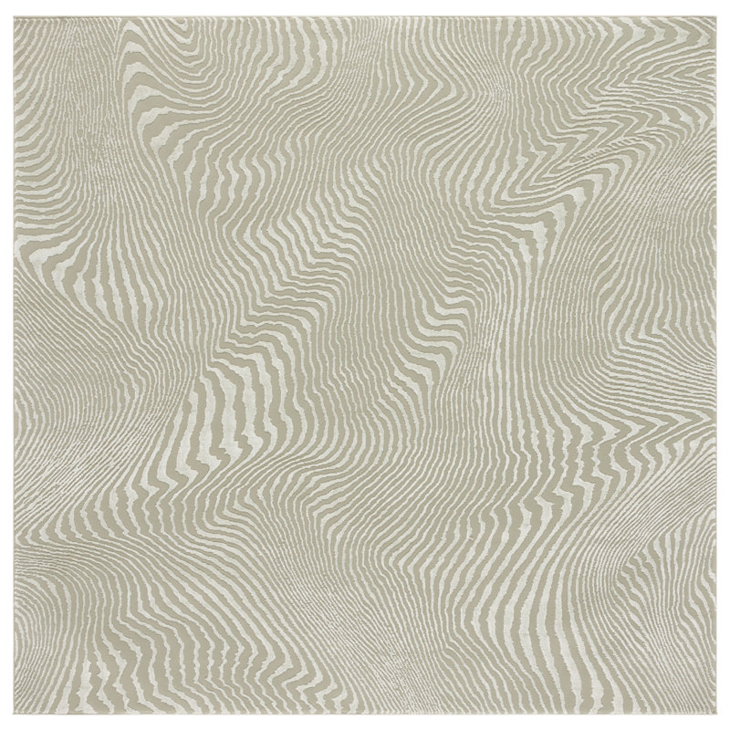Jeron Performance Abstract Rug, Square 6'7"