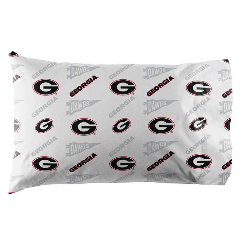 NCAA Bed Sheet Sets By Sweet Home Collection, Georgia Bulldogs - Full, Full Sheet Set with 2 Pillowcases