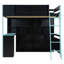 Lit mezzanine en bois avec bureau-1841328380