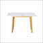 Imitation Marble Sintered Stone Tabletop With Rubber Wooden Legs, Foldable Computer Desk-1733446247