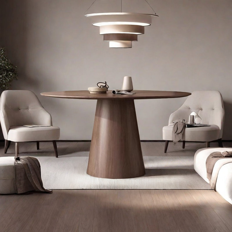 Table de salle à manger Oatsvall, H 29,50 po x L 47,20 po x l 47,20 po, Noyer