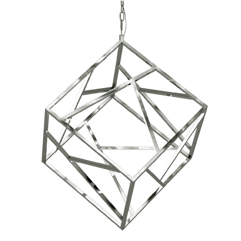Transitional LED Square Frame Chandelier