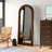 Borseth Arched Wood Frame Full Length Mirror with Stand-1551490322-1551490321