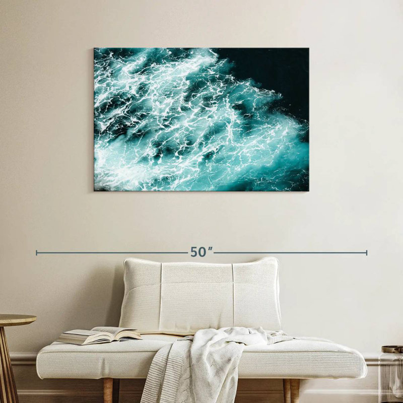 Gillard Turquoise Ocean Wave, 26" H x 39" W
