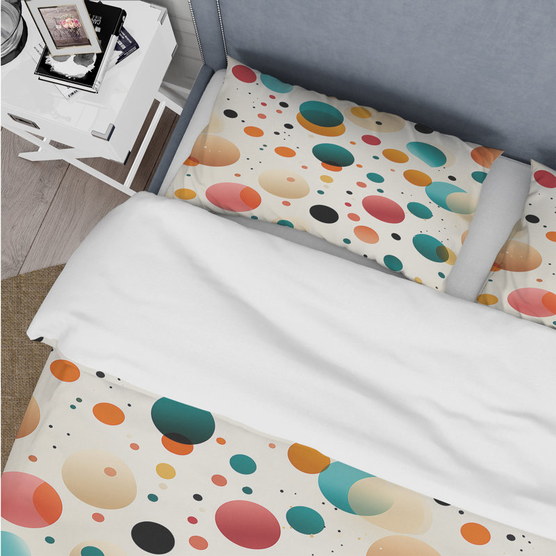 Ensemble de housse de couette Playful Pop Art, Housse de couette pour très grand lit et 2 très