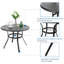Ensembles de salle à manger de patio pour 4 personnes avec table de parasol 1,57 "Argyri