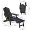 Chaise Adirondack pliante avec repose-pieds et repose-gobelets - dossier réglable, extérieur HiPS-1654280539