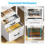 L-shaped Desk With 5-tier Under-desk Drawers,reversible Desk With Large Cabinet, Writing Desk With Power Outlets-2101375204