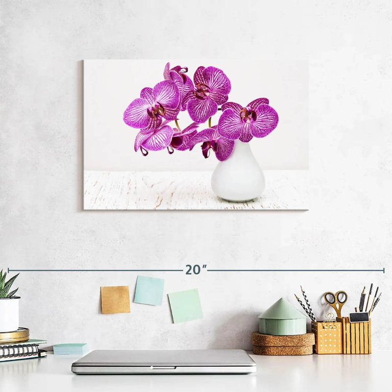 Orchids In A Vase, 8" H x 12" W