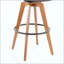 Tabouret de bar à hauteur fixe avec pivot, repose-pieds en métal