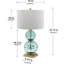 Lampe de table verte 29 po