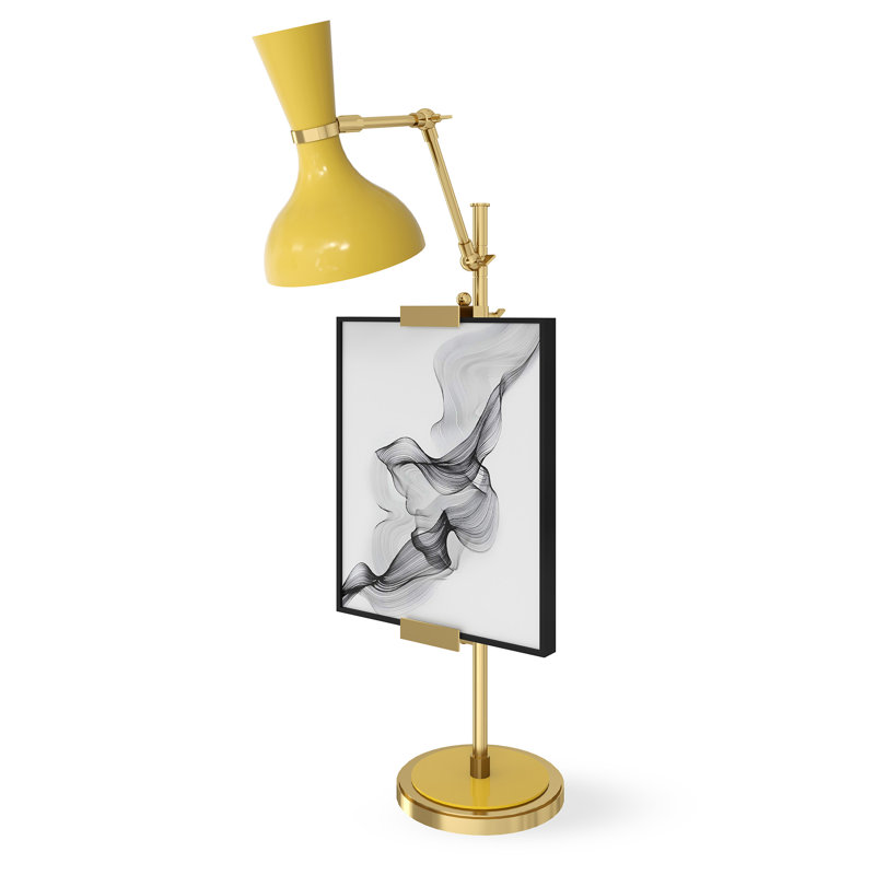 Lampe fantaisie Clare, Coucher de soleil, Laiton moderne
