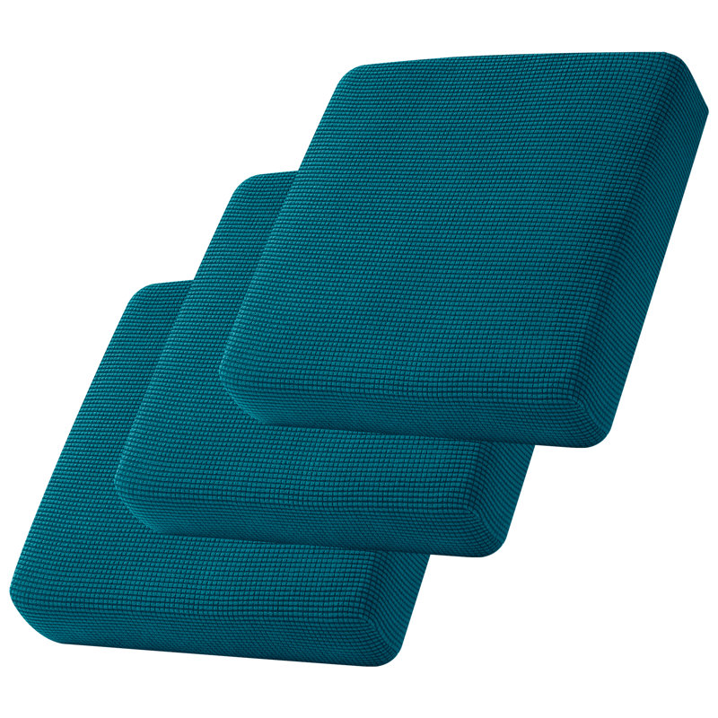 Housse pour canapé à coussins carrés Allington, Mélange de polyester turquoise