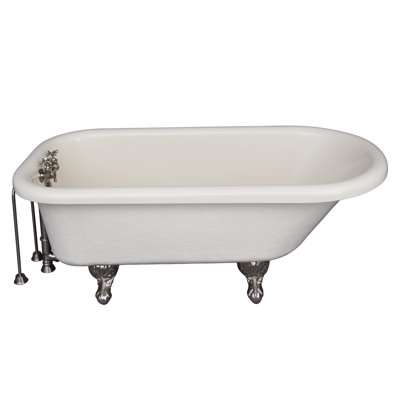 60'' x 30'' Soaking Acrylic Bathtub with Faucet
