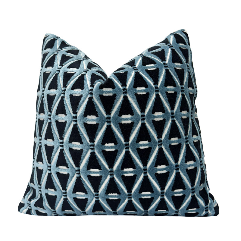 Housse de coussin décoratif en velours Deco, Blue, Carré 20 po