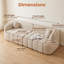 Canapé moderne 99,2 po compressé, canapé 3 places en velours côtelé Cloud Couch, aucun assemblage requis, canapé capitonné avec 2 coussins Bubble Channel-354364126