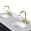 Meuble-lavabo double en bois massif Tidworth avec plateau en marbre de Carrare de 1,5 po-2025941328-2031768058