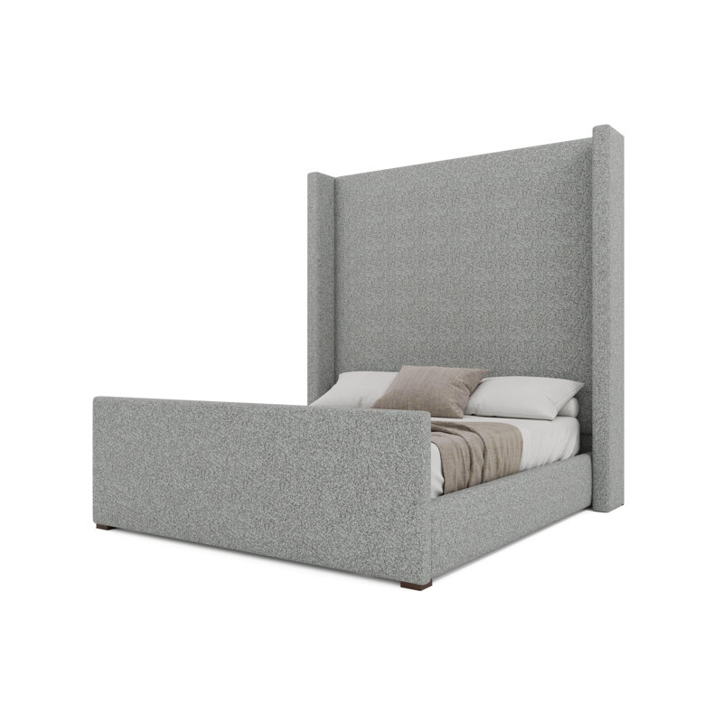Aylet Luxe Footboard High Bed, King, Boucle Oyster