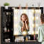 Breasha Black Dressing Table with Mirror