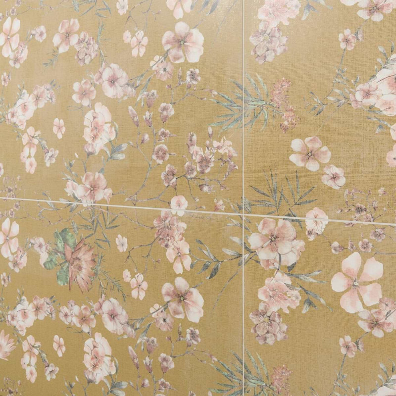 Wakana 24x48 Artisan Decor Matte Porcelain Tile, Summer Golden Yellow