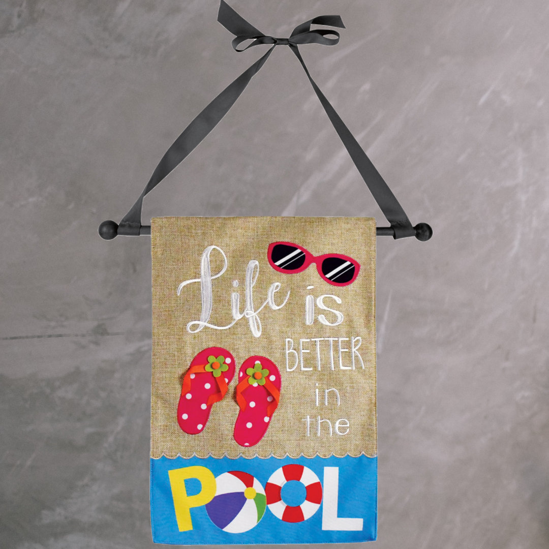 Double Sided 18'' H x 12.5'' W Garden Flag JEC Home Goods Monogram