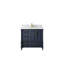 Aberdeen X P 22 po Meuble-lavabo de salle de bain central D avec quartz Calacatta Laza-112785967