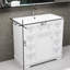 Meuble-lavabo blanc 36 po, sans lavabo, base d'armoire seulement, 1 armoire et 6 tiroirs