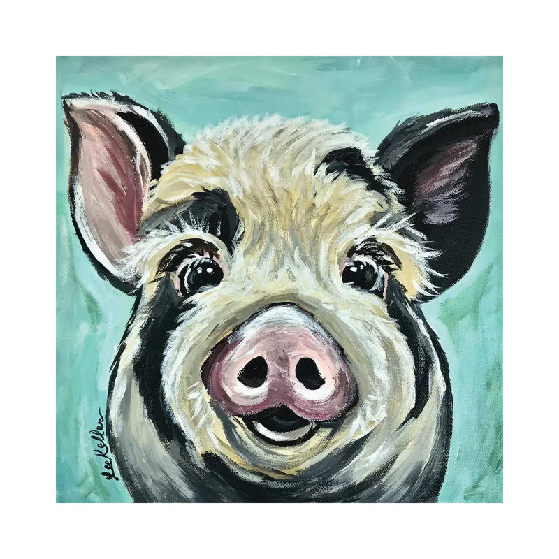 Sarge The Pig - Wrapped Canvas Print, 66.04 cm H x 66.04 cm W x 3.175 cm D