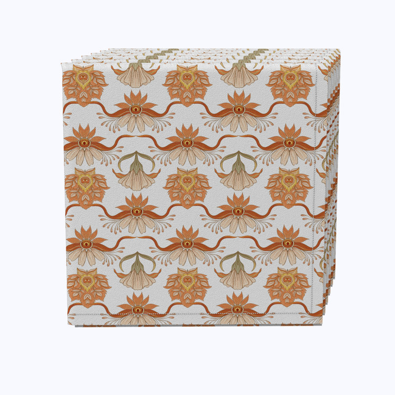 Cotton Floral Square Napkin
