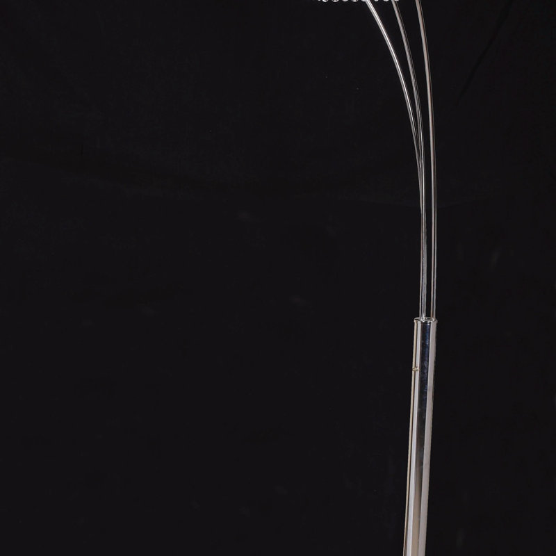 Élégante lampe sur pied arquée en cristal de 84 pouces avec interrupteur à 3 voies et faux cristaux pour un éclairage luxueux