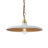 18” Wide Modern Pendant Light – Black Metal Shade with Gold Interior-1115596119