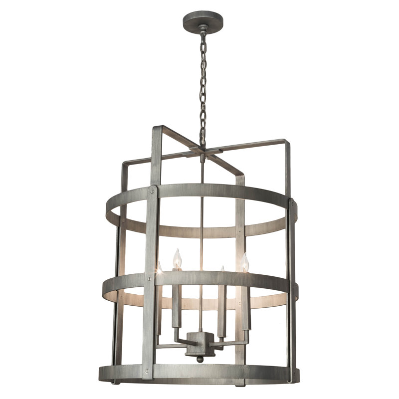 Lustree tambour 4 lumières lanterne Hessler