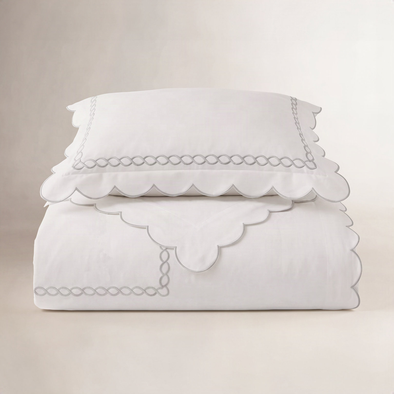 Rei Cotton Duvet Cover Set, Twin Duvet Cover + 1 Standard Sham, White