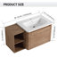 Meuble-lavabo mural simple 40 po avec comptoir en céramique-31349819