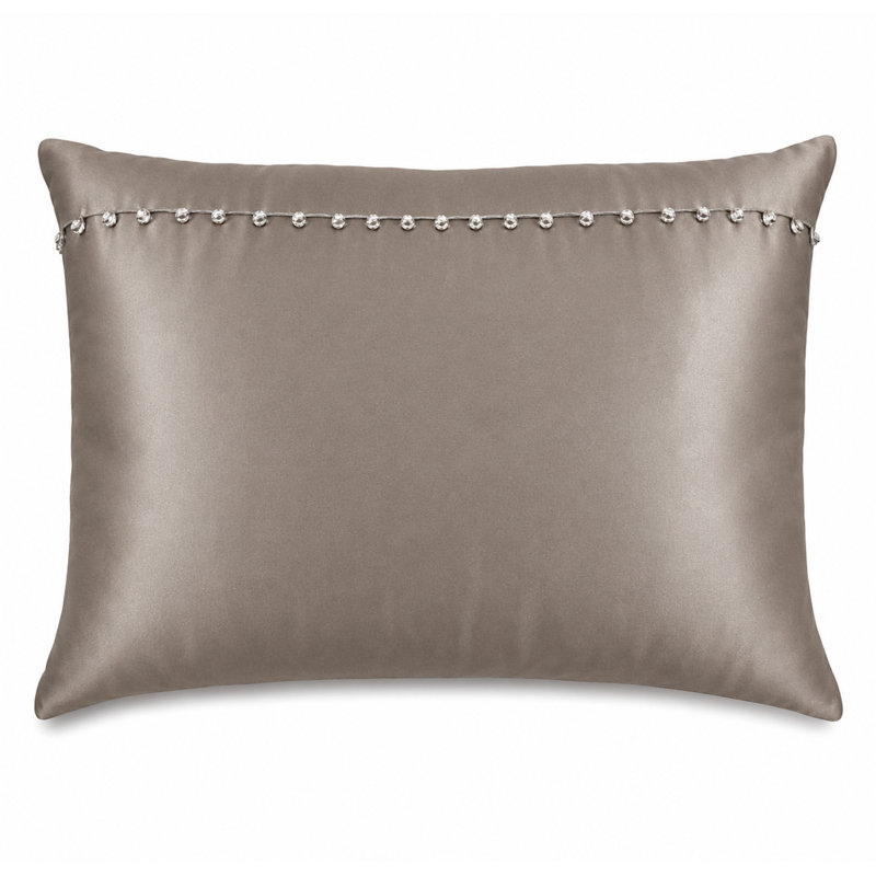 Silk Crystal Button Sham, Metal