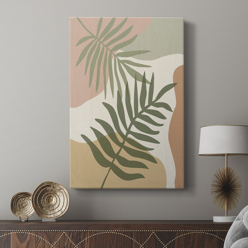 Palmier Mid-Century II - galerie Cavas, H 27 po x l 18 po