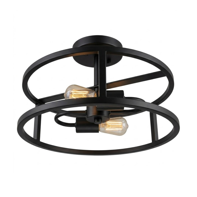 Plafonnier semi-encastré 2 lumières 15,5 po