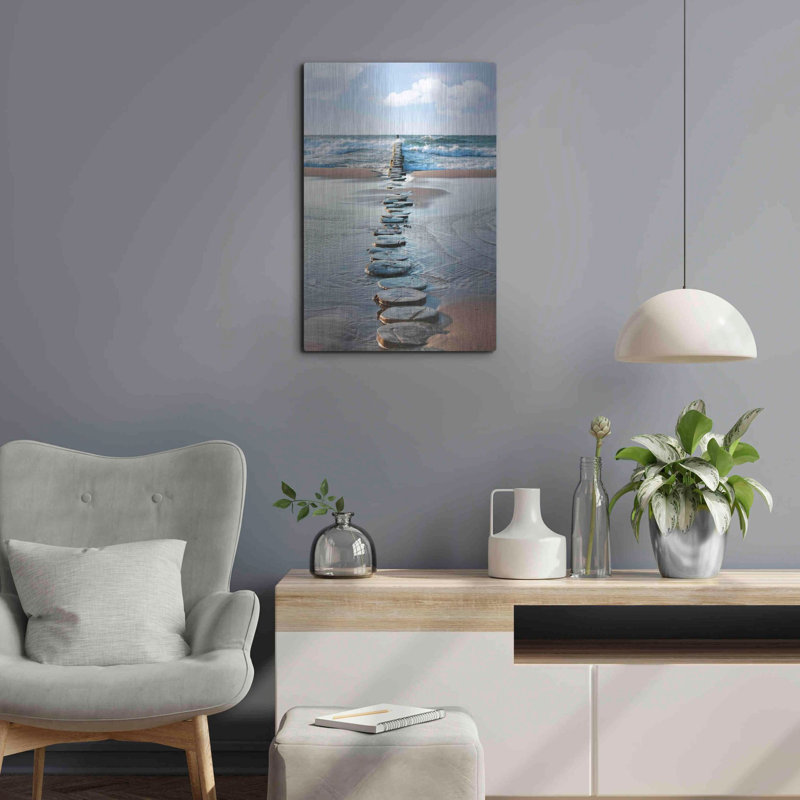 «Stepping Stones», art mural en métal, H 24 po x l 16 po
