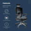 Chaise de travail ergonomique en cuir véritable